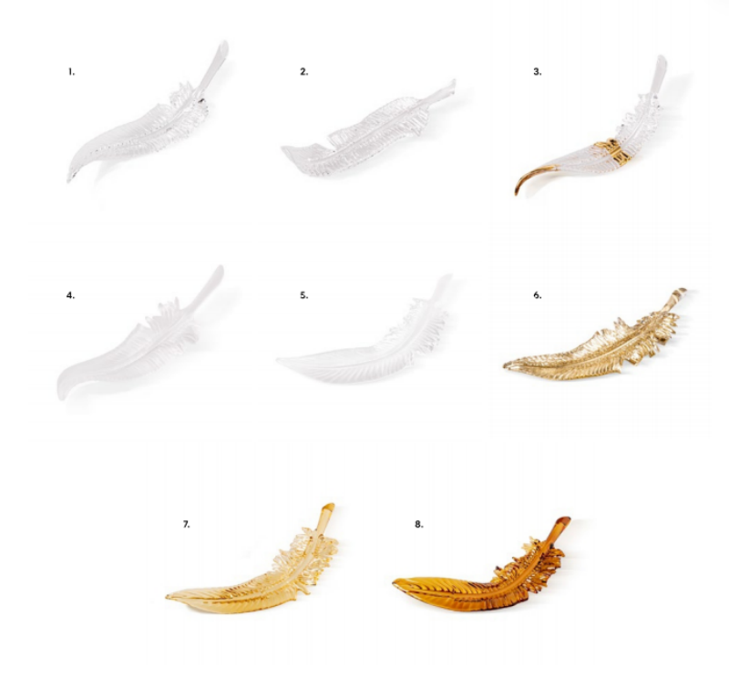 Feather-shaped accessories