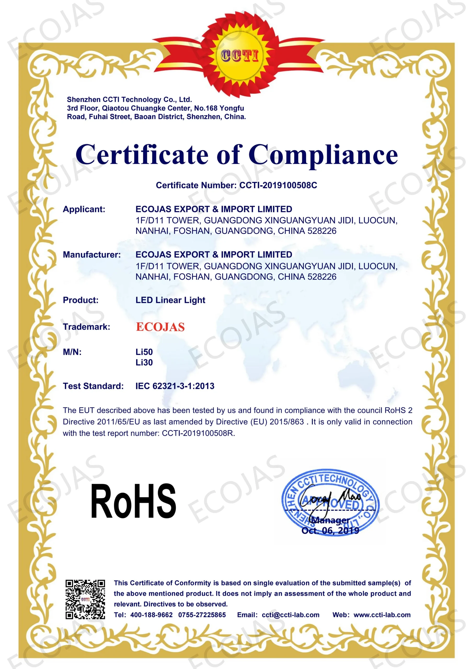 LED Linear light ROHS_01