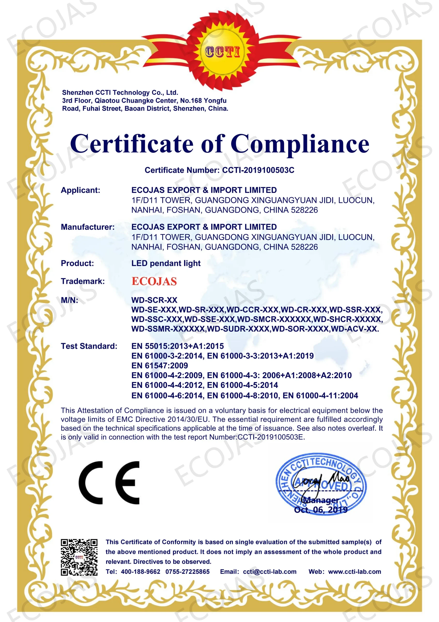 LED Pendant light CE_01